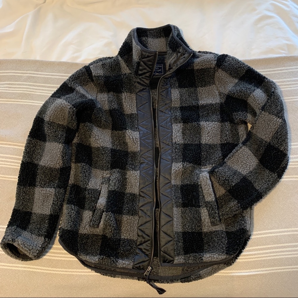 Abercrombie Plaid Fleece Zipup